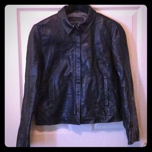 90’s Black Leather Jacket